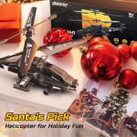 DEERC RC Helicopter, RC Plane for Kids and Adults, 2.4GHz Remote Control Helicopter, 26 Mins Flight Time, LED Lights & Altitude Hold, 2 Batteries, Kids Toy for Ages 8-12