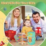 Montessori Game Wooden Board Game, 42 Colorful Wooden Sticks Dice Game Math Educational Toys for 3 4 5 6 Years Old, Fine Motor Skills Toys & Counting Toy Family Game Travel Toys Gifts for Kids