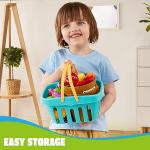 JOYIN Learning Toys Play Food Set for Toddlers, Cutting Food for Preschool Activities, Play Kitchen Accessories, Educational Toys, Color Sorting Set for Boys & Girls, Gifts for Christmas