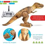 Discovery™ Remote Control T-Rex Dinosaur – Realistic Jurassic RC Action Figure with Walking Legs, Roaring Sounds, Chomping Mouth| Dinosaur Toys for Kids| Boys Toys RC Car Gift| Fun Dino for Ages 6+