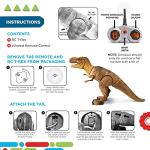 Discovery™ Remote Control T-Rex Dinosaur – Realistic Jurassic RC Action Figure with Walking Legs, Roaring Sounds, Chomping Mouth| Dinosaur Toys for Kids| Boys Toys RC Car Gift| Fun Dino for Ages 6+