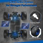 BIFYTON Remote Control Car, 1:18 Scale Rc Cars, All-Terrain RC Truck with LED Light, 20KM/H, Rechargeable, 2WD, 2.4GHz, Sturdy PVC Shell, Remote Control Truck for Boys 4-7 8-12, Beginner