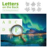 Northern Lights 500 Piece Puzzles for Adults Kids Aurora Nature Landscape Jigsaw Puzzles Family Challenging Mountain Lake Scenery Puzzles (21"x15")