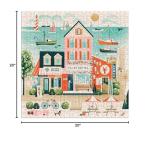 Galison Beside The Sea – 500 Piece Puzzle Fun and Challenging Activity with Bright and Bold Artwork of Charming Village and Sea Scenery for Adults and Families