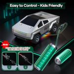 HOMETALL Remote Control Car RC Trucks - 2WD RC Truck Toy RC Cars for All Terrain, 1/24 Scale Pick-up Hobby Monster Truck Toys 2.4GHz Off-Road Vehicles Kids Gifts for Boys/Girls Age 3+, Silver