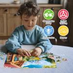 100 Piece Puzzles - Four Seasons Scenery Large Piece Puzzles for Senior Adults Kids Puzzle Ages 5-8 Jigsaw Puzzle for Kids Ages 4-6 6-8 8-10 Year Old Educational Toys for Girls Boys 4-Pack