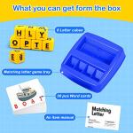 Fenikso Matching Letter Game, Alphabet Spelling & Reading Words, Objects & Color Recognition, Early Learning Educational Toy for Preschool & Kindergarten Kids Over 3-8 Years Old, Best Gifts