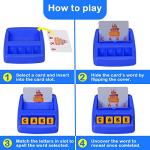 Fenikso Matching Letter Game, Alphabet Spelling & Reading Words, Objects & Color Recognition, Early Learning Educational Toy for Preschool & Kindergarten Kids Over 3-8 Years Old, Best Gifts