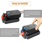 Ensayeer Power Wheel Adapter with Fuse&Switch, Secure Battery Adapter for 20V MAX Lithium Battery,with 12 Gauge Wire, Good Power Convertor for DIY Ride On Truck, Robotics, RC Toys and Work Lights