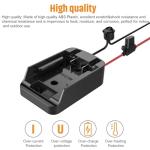 Ensayeer Power Wheel Adapter with Fuse&Switch, Secure Battery Adapter for 20V MAX Lithium Battery,with 12 Gauge Wire, Good Power Convertor for DIY Ride On Truck, Robotics, RC Toys and Work Lights