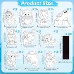 Dvbonike 30 Packs Polar Animals Coloring Craft Kit with Magnet - Color Your Own Winter Magnets Card Set for Kids DIY Fridge Refrigerator Christmas Decor Home Party Gift Classroom Art Activity Supplies