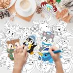 Dvbonike 30 Packs Polar Animals Coloring Craft Kit with Magnet - Color Your Own Winter Magnets Card Set for Kids DIY Fridge Refrigerator Christmas Decor Home Party Gift Classroom Art Activity Supplies