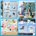 Dvbonike 30 Packs Polar Animals Coloring Craft Kit with Magnet - Color Your Own Winter Magnets Card Set for Kids DIY Fridge Refrigerator Christmas Decor Home Party Gift Classroom Art Activity Supplies