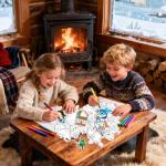 Dvbonike 30 Packs Polar Animals Coloring Craft Kit with Magnet - Color Your Own Winter Magnets Card Set for Kids DIY Fridge Refrigerator Christmas Decor Home Party Gift Classroom Art Activity Supplies