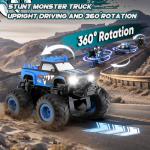 Remote Control Car, 20km/h All Terrain Monster Tuck Toys with Upright Driving and 360° Rotation, Remote Control Tuck with Auto Demo, 2.4Ghz Rc Car, Monster Trucks for Boys and Girls 3+ 4-7 8-12