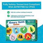 Matching Memory Game - Memory Games For Kids Ages 4-8 - Memory Matching Games For Toddlers 3-5 - Kids Camping Toys Gifts - Preschool Board Game - Preschool Learning Activities Educational Toys