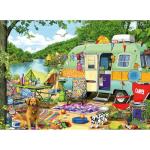MINIWAN Puzzles for Adults 500 Pieces, Lakeside Camping Puzzle Challenging Puzzles for Adults, Jigsaw Puzzles 500 Pieces Ideal for Relaxation and Family Fun Puzzle Finished Size is 23 x 15 inch