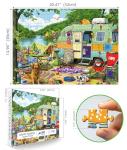MINIWAN Puzzles for Adults 500 Pieces, Lakeside Camping Puzzle Challenging Puzzles for Adults, Jigsaw Puzzles 500 Pieces Ideal for Relaxation and Family Fun Puzzle Finished Size is 23 x 15 inch