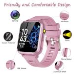 Wiszodet Smart Watch for Kids with 39 Games HD Touch Touchscreen Alarm Clock, Camera Music Player Pedometer Flashlight 12/24 hr Video & Audio Recording, Toys Gift for 3-12 Years Old Girls