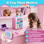 【Upgraded】 Piggy Bank, Face ID Password Unlocking Electronic Kids Bank ATM Security Unlocking Cash Coin Bank Toys Gifts for Kids, Coin Bank for 3 4 5 6 7 8 9 10 11 12 Year Old Girls Boys