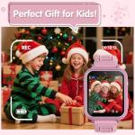 Wiszodet Smart Watch for Kids with 39 Games HD Touch Touchscreen Alarm Clock, Camera Music Player Pedometer Flashlight 12/24 hr Video & Audio Recording, Toys Gift for 3-12 Years Old Girls