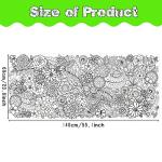 Dvbonike Jumbo Mandala Coloring Poster Giant Flower DIY Drawing Paper Art Blank Banner 55.1 x 23.6 Inch Color-in Table Cover Wall Decoration School Group Activities for Kids Arts Craft Party Suppiles