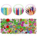 Dvbonike Jumbo Mandala Coloring Poster Giant Flower DIY Drawing Paper Art Blank Banner 55.1 x 23.6 Inch Color-in Table Cover Wall Decoration School Group Activities for Kids Arts Craft Party Suppiles