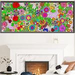 Dvbonike Jumbo Mandala Coloring Poster Giant Flower DIY Drawing Paper Art Blank Banner 55.1 x 23.6 Inch Color-in Table Cover Wall Decoration School Group Activities for Kids Arts Craft Party Suppiles