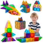 Ferthor Fun Travel Magnetic Tiles Mini，36 PCS Magnetic Blocks for Kids，Pocket-Sized Mini Magnet Tiles，Sensory & Montessori Toys for Boys & Girls 3 4 5 6 7 8+ Years Old