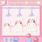 Spricoz Custom Bunny Stuffed Animal with Embroidered Name, Custom Stuffed Animals Bunny Plush Toys, Personalized Christmas Birthday Easter Gifts for Baby Toddler 1/2/3/4 Year Old Girls Boys(Bunny)