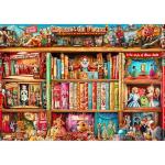 Circus Bookshelf Puzzles for Adults 1000 Pieces Colorful Vintage Artwork Jigsaw Puzzles with Letters on Back Hard Impossible Difficult Challenging Funny Family Puzzle (27.5"x19.6")