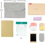 Fisher-Price Wood Pretend Play Work from Home Set, 9-Piece Office Playset with Wooden Toy Laptop & Phone for Preschool Kids Ages 3+ Years