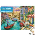Buffalo Games - Sights of Venice - Image World - 1000 Piece Jigsaw Puzzle for Adults, Scenic Cityscape Puzzle, Challenging and Relaxing Puzzle Adventure, Finished Size 26.75 x 19.75, Made in The USA
