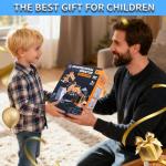 MQDMINI Remote Control Excavator and Dump Truck Toy Set - RC Construction Vehicles Toy with Barricades, Road Signs, Simulated Rocks, Lights and Sounds, Present for Toddlers 3-12 Year Boys Girls