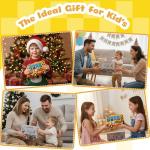 BXKX Montessori Busy Board, Toddler Learning Toys Educational Gift with LED Light Switches, Music, Locks, School Bus Shape, Busy Board Montessori Toys for Toddlers 1-3 Year Old Gifts