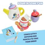 8th Wonder Bluey Toys Wooden Tea Party Set, 18-Piece Durable Toy Tea Set with Tray, Teapot, Teaspoons, and More, Pretend Play for Toddlers of Ages 3+