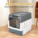 Large Enclosed Cat Litter Box with Scoop
