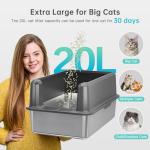 XL Stainless Steel Enclosed Cat Litter Box