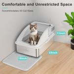 XL Stainless Steel Enclosed Litter Box for Cats