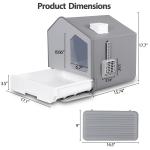Extra Large Enclosed Cat Litter Box with Scoop