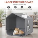 Extra Large Enclosed Cat Litter Box with Scoop