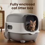Enclosed Leak-Proof Cat Litter Box