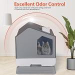 Enclosed Cat Litter Box with Drawer and Scoop