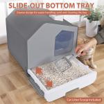 Enclosed Cat Litter Box with Drawer and Scoop
