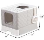 Gagee Large Enclosed Cat Litter Box with Drawer