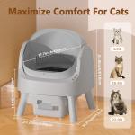 Self-Cleaning Open-Top Cat Litter Box Set
