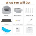 Self-Cleaning Open-Top Cat Litter Box Set