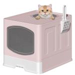 Large Foldable Cat Litter Box with Scoop