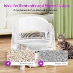 Self-Cleaning Open-Top Cat Litter Box Set