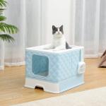 Gray Covered Cat Litter Box with Drawer